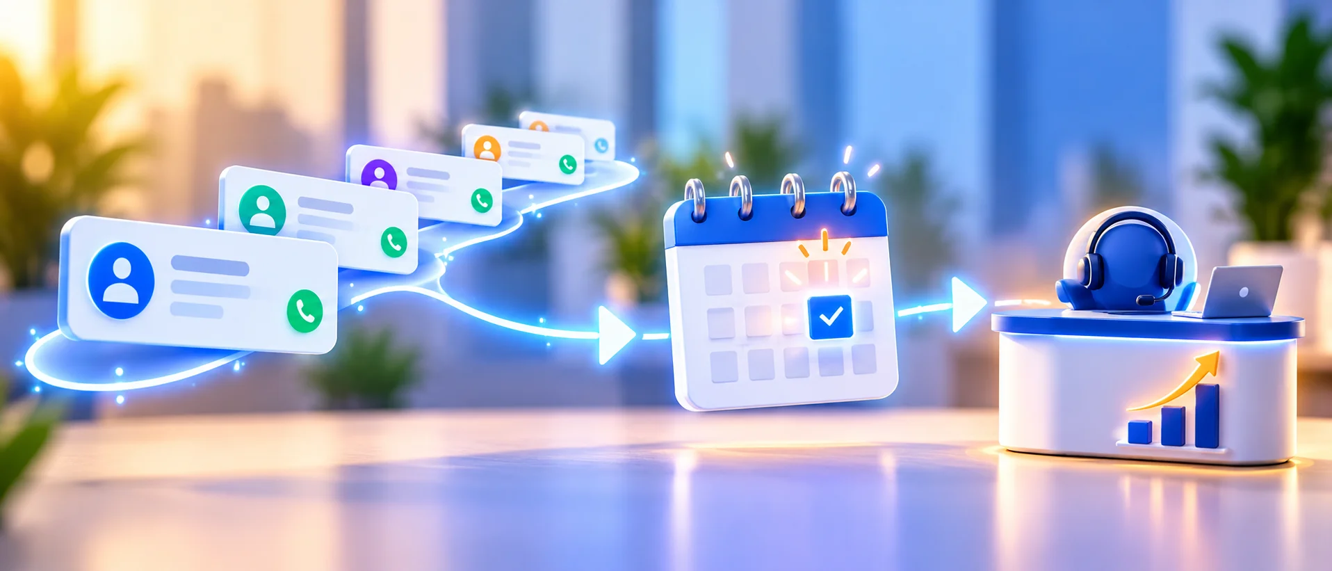 Qualified leads routed to a calendar and sales team