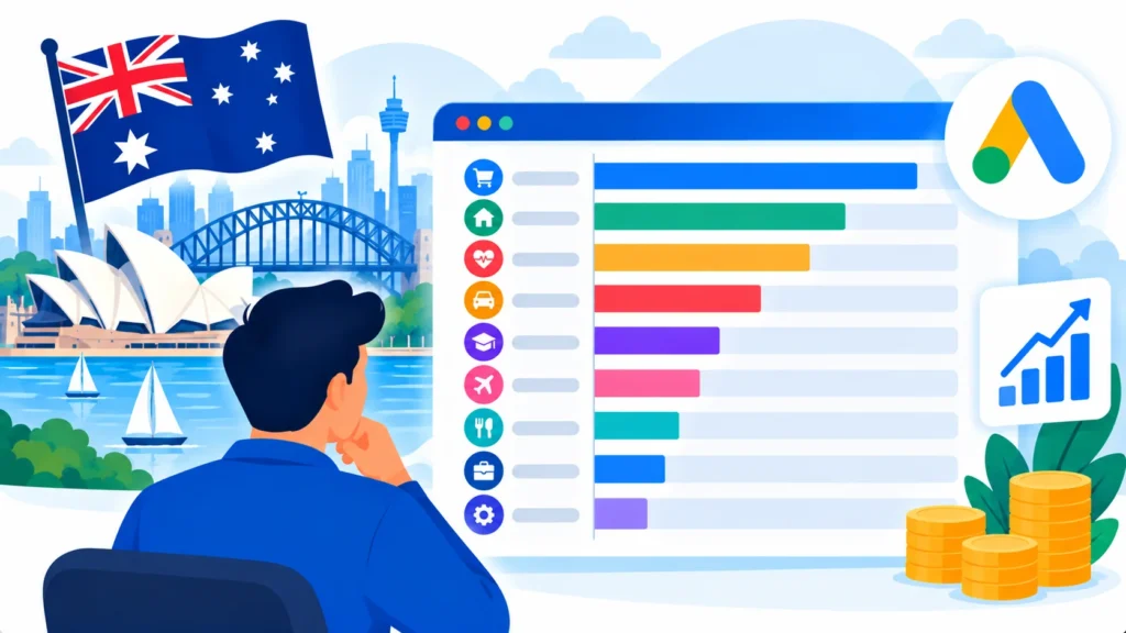 Australian Google Ads CPC by industry