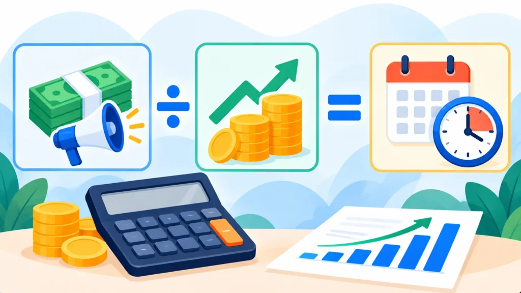 CAC payback formula using gross margin