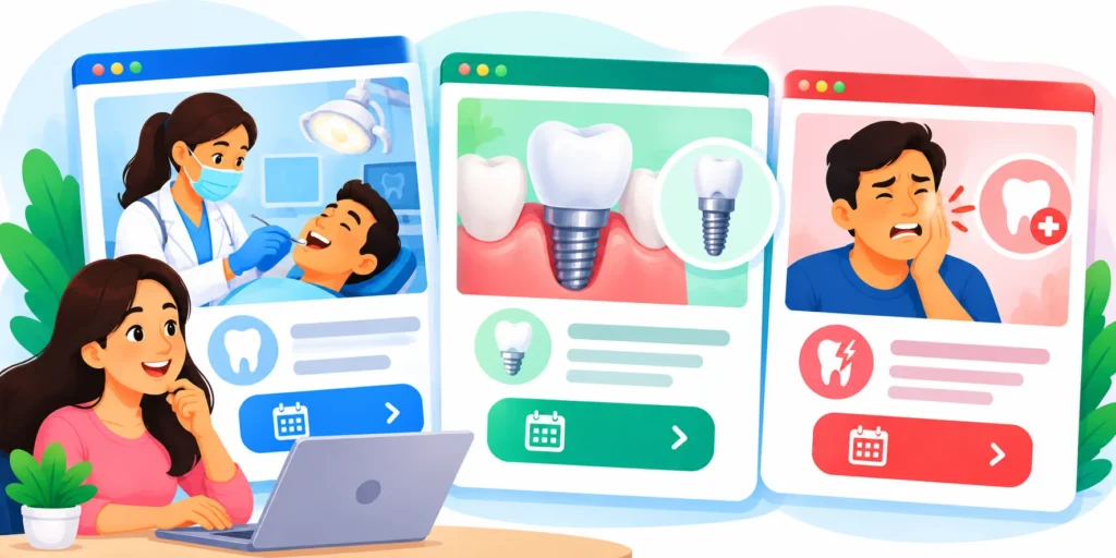 Dental service pages that attract new patients
