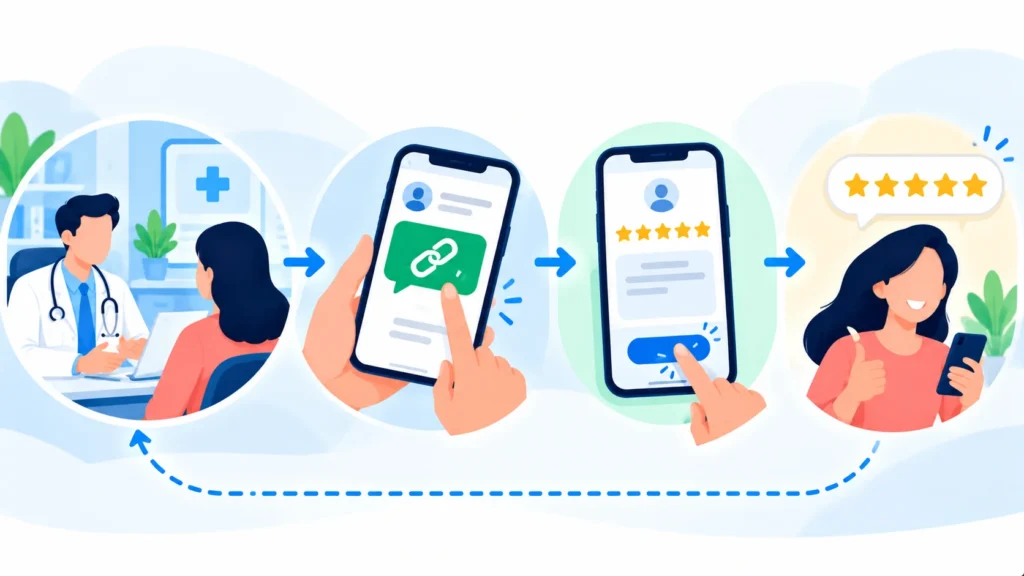 Process for asking patients for reviews