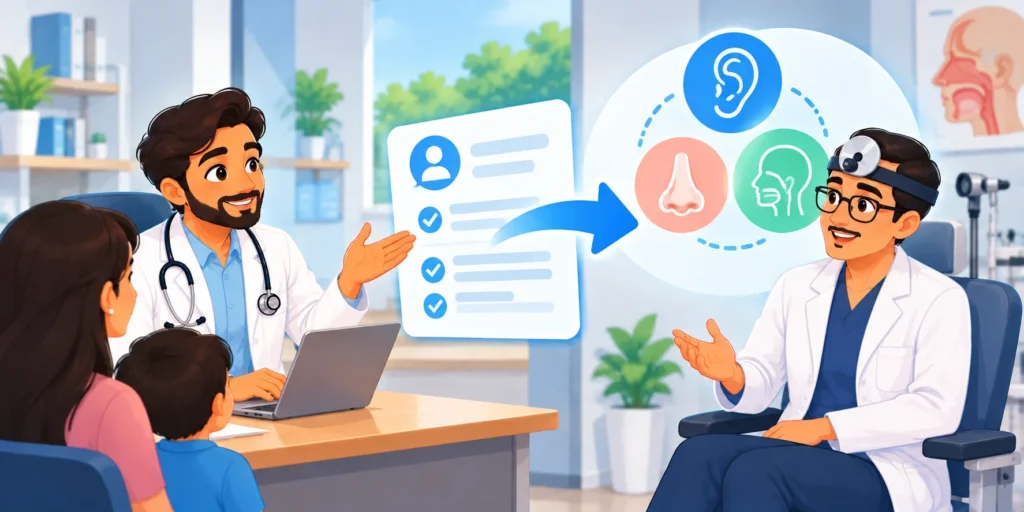 Referral page for ENT specialists