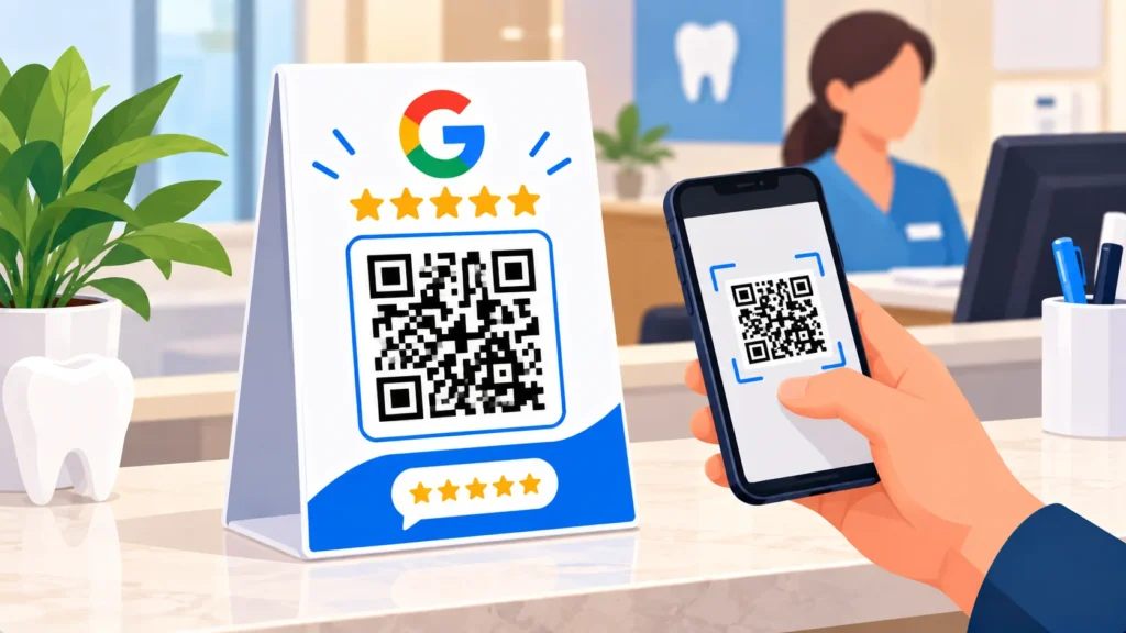 QR code card to collect Google reviews