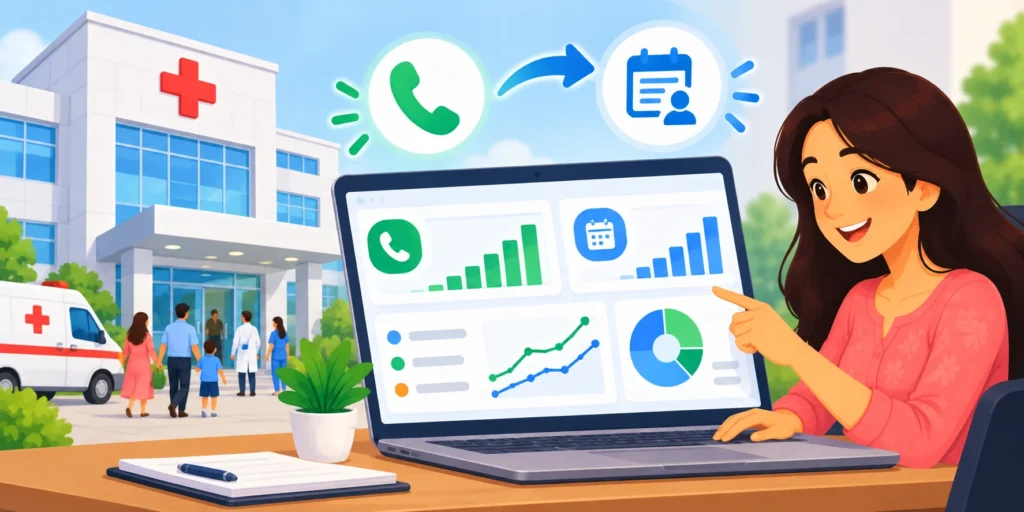 Reporting dashboard for hospital marketing results