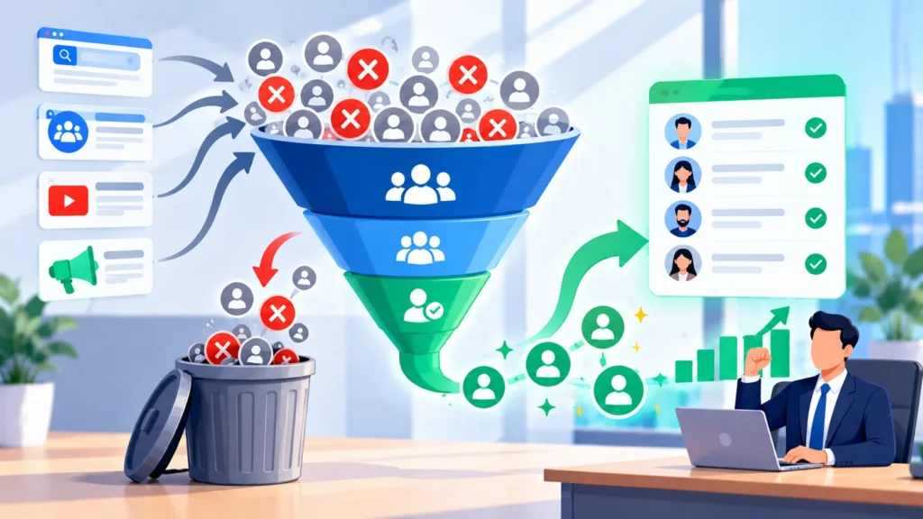 Filtering junk leads into qualified leads from ads