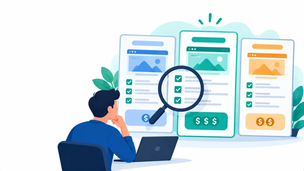 Comparing website development quotes