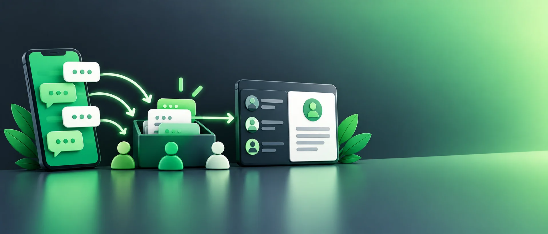 WhatsApp chats flowing into a shared team inbox