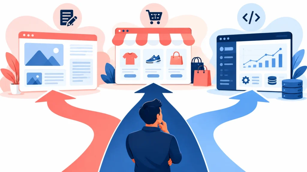 Choosing between WordPress, Shopify and custom development
